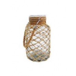 Glass Jar with Woven Rope