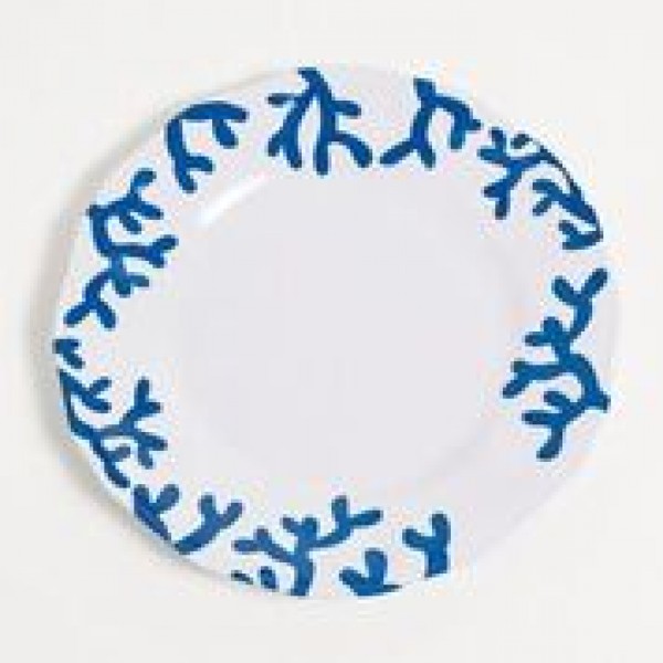 Yacht and Home Melamine 9" Salad/Dessert Plate - Blue Coral
