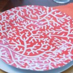 Melamine 11" Dinner Plate - Red Coral