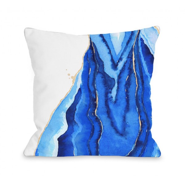 Bold Formations - Blue Throw Pillow