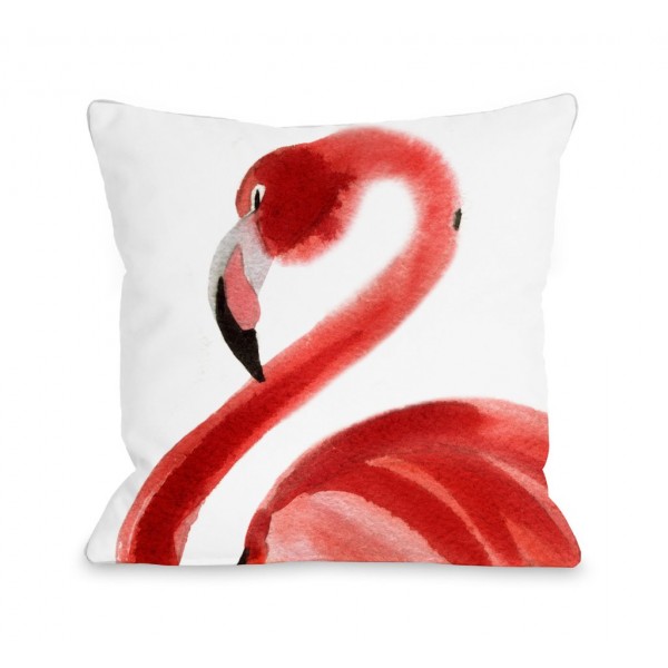 Oversized Flamingo Throw Pillow