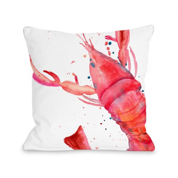 Oversized Lobster Throw Pillow